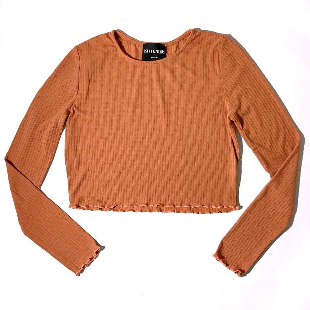 Kittenish Feeling Peachy long sleeve top